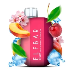 Одноразова електронна сигарета Elf Bar Ri Peach Cherry Blossom Ice (Персик Вишня Блоссом Лід) (3000 Затяжок)