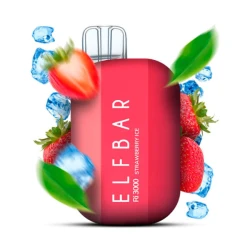 Одноразова електронна сигарета Elf Bar Ri Strawberry Ice (Полуниця Лід) (3000 Затяжок)