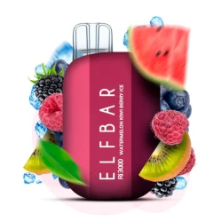 Одноразова електронна сигарета Elf Bar Ri Watermelon Kiwi Berry Ice (Кавун Ківі Ягода Лід) (3000 Затяжок)