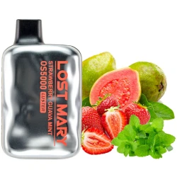 Одноразова електронна сигарета Lost Mary OS Strawberry Guava Mint (Полуниця Гуава М'ята) (5000 Затяжок)