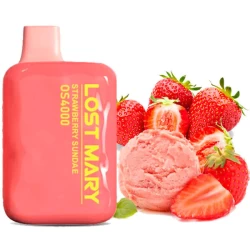 Одноразова електронна сигарета Lost Mary OS Strawberry Sundae (Полуниця Санде) (4000 Затяжок)