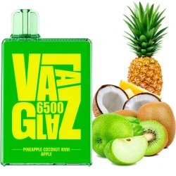 Одноразова електронна сигарета VAAL Glaz Pineapple Coconut Kiwi Apple (Ананас Кокос Ківі Яблуко) (6500 Затяжок)