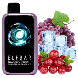 Одноразова електронна сигарета Elf Bar BC Touch Cranberry Grape Ice (Журавлина Виноград Лід) (20000 Затяжок)