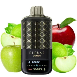 Одноразова електронна сигарета Elf Bar Combo Green Apple + Double Apple Shisha (Зелене Яблуко + Подвійне Яблуко Шиша) (25000 Затяжок)