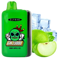 Одноразовая электронная сигарета Elf Bar GH Sour Apple Ice (Сауэр Яблоко Лед) (23000 затяжек) (2% Nic)