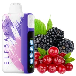 Одноразова електронна сигарета Elf Bar Ice King Blackberry Cranberry (Ожина Журавлина) (30000 Затяжок)