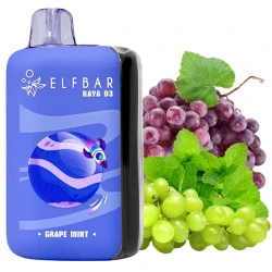 Одноразова електронна сигарета Elf Bar Raya D3 Grape Mint (Виноград М’ята) (25000 Затяжок)