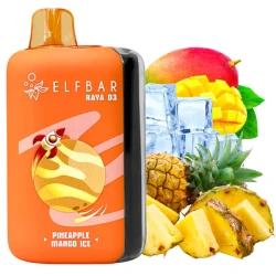 Одноразова електронна сигарета Elf Bar Raya D3 Pineapple Mango Ice (Ананас Манго Лід) (25000 Затяжок)