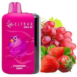 Одноразовая электронная сигарета Elf Bar Raya D3 Strawberry Grape (Клубника Виноград) (25000 Затяжек)