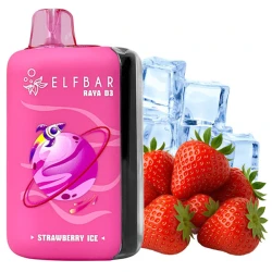 Одноразова електронна сигарета Elf Bar Raya D3 Strawberry Ice (Полуниця Лід) (25000 Затяжок)