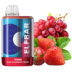 Одноразова електронна сигарета Elf Bar TE Sour Strawberry Grape (Сауер Полуниця Виноград) (6000 Затяжок)
