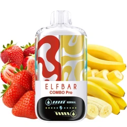 Одноразовая электронная сигарета Elf Bar Combo Pro Strawberry & Banana (Клубника & Банан) (30000 Затяжек)
