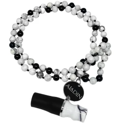 Персональний мундштук в упаковці Aladin Premium (Білий з чорним)