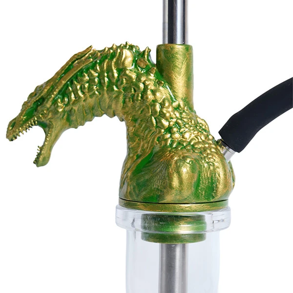 Шахта Hookah 2x2 Dragon Born (Зеленый с золотым)