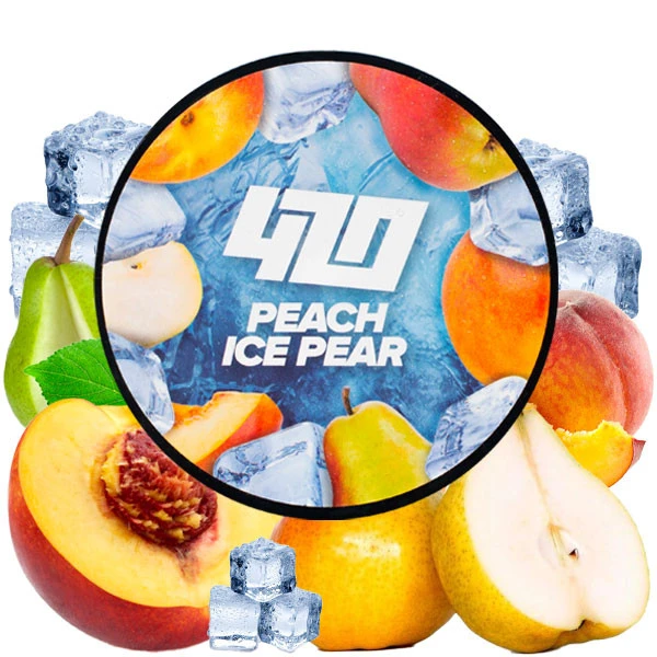 Тютюн 420 Dark Frost Line Peach Ice Pear (Персик Лід Груша) 100 гр