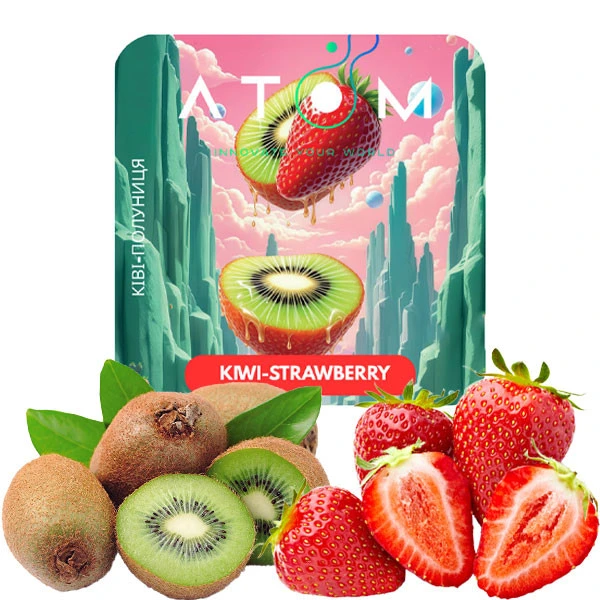 Тютюн Atom Kiwi Strawberry (Ківі Полуниця) 50 гр
