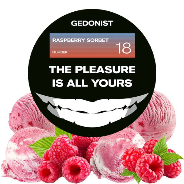 Табак Gedonist №18 Raspberry Sorbet (Малина Сорбет) 200 гр