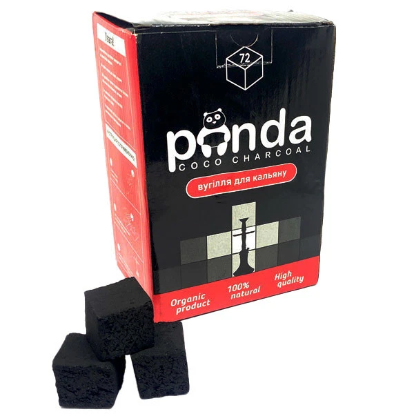 Вугілля кокосове Panda Cube XL 1кг 72кубика в упаковці