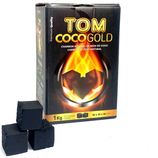 Вугілля кокосове Tom Cococha Gold 1кг 72 кубика в упаковці